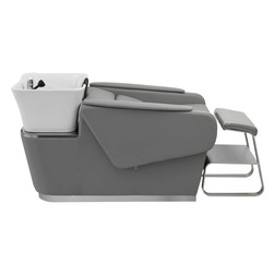BERGAMO Shampoo Backwash Station gray side view BERGAMO Shampoo Backwash Station gray side view