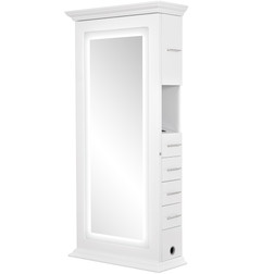 DIR Hair Styling Station, ADONIS white with chrome hardware