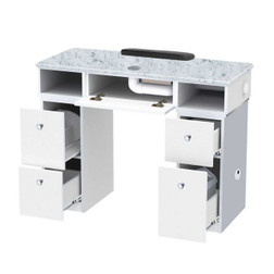 Mayakoba Manicure Table, NOVA I, Single (Optional Vent) Mayakoba