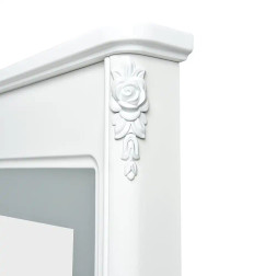 DIR Hair Styling Station, ARES, White, Refined Floral Accents