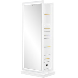 MAGIC II Hair Styling Station, Double-Sided white with gold hardware