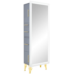 MAGIC Hair Styling Station + LED Lighting graphite with gold hardware