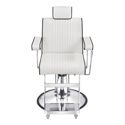 Executive Barber Chair & All Purpose Salon Chair white front view Executive Barber Chair & All Purpose Salon Chair white front view