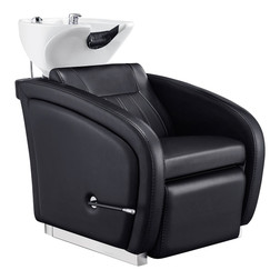 DIR Shampoo Station/Backwash Unit ANODE, Black, White Sink DIR Shampoo Station/Backwash Unit ANODE, Black, White Sink