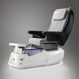 Toepia DM Pedicure Spa Chair white base with gray chair