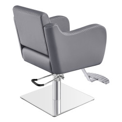 DIR Hair Styling Chair, BELLANO, Gray, Side View and Back View
