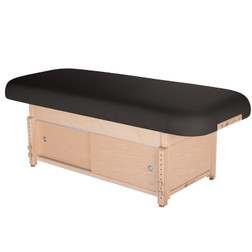 Sedona Clinical Treatment Table, Flat with Cabinet Base, Black