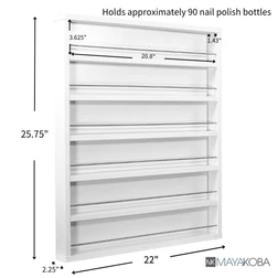 Alera Nail Polish Rack dimensions