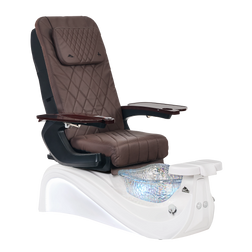 Whale Spa VICTORIA III Pedicure Spa Chair with Human Touch™ Massage, chocolate with white base