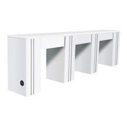 Whale Spa Manicure Table Tempo Collection Triple NM906T, White