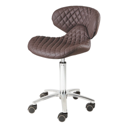 Whale Spa Lexi Diamond Manicure Nail Technician Stool, Chocolate