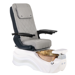 Whale Spa TAURUS Pedicure Spa Chair with Human Touch® Massage gray on white