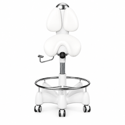 Tecnodent PLUTO Ergonomic Saddle Stool white