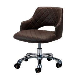Acetone-resistant pedicure stool in chocolate