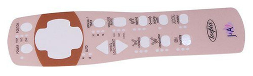 J&A Pedicure Spa Parts, Remote-Control Sticker - Toepia GX