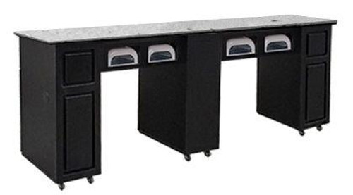 Deco Salon Manicure Table CANTERBURY (CBUV) Black