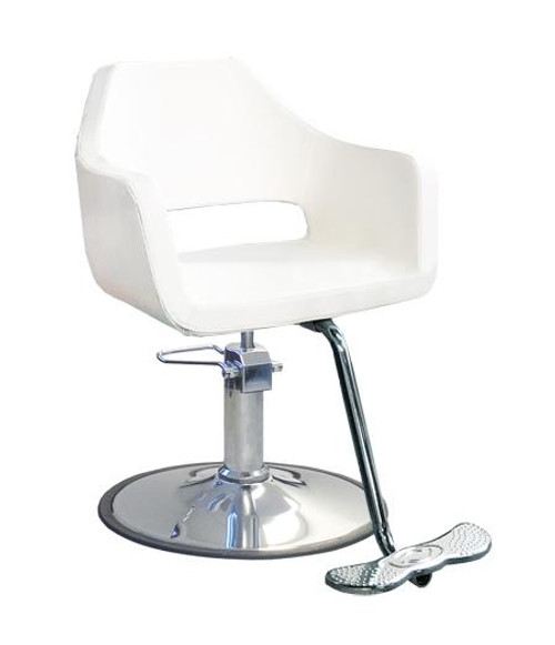 Deco Hair Salon Furniture Styling Chair, AVA white