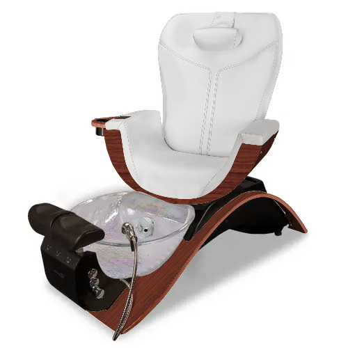 Continuum Pedicure Spa Chair, MAESTRO OPUS snow with cherry laminate