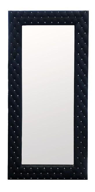Deco Salon Furniture Wall Mount Mirror, CRYSTALLI black
