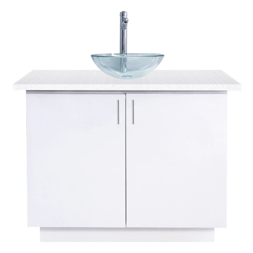 Whale Spa Manicure Sink & Cabinet, Single, Glass Bowl