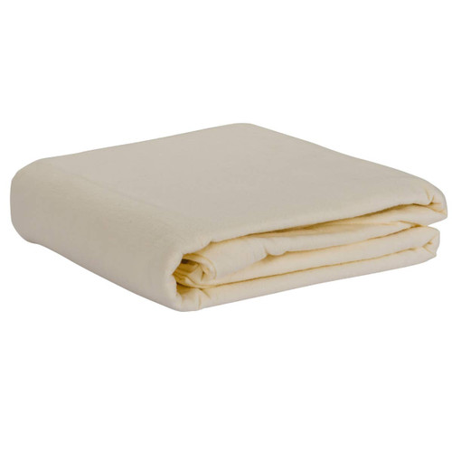 Earthlite DURA-LUXE Flannel Sheet, Fitted, Natural, Folded