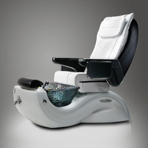 J&A Pedicure Spa Chair, CLEO G5, gray base with white top