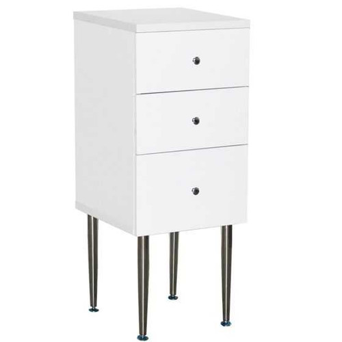 Black or White VINCINI Styling Station Side Cabinet Deco Salon Furniture