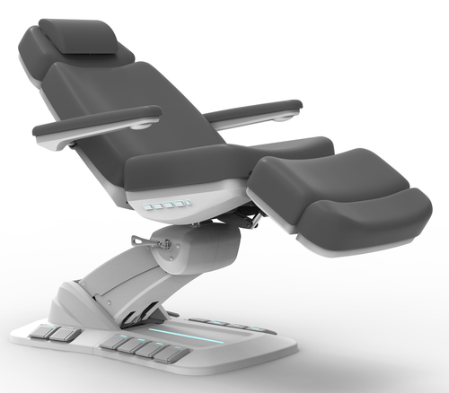 LANDON Podiatry Chair, FDA-Approved + 240° Swivel & Replaceable Cushions dark gray