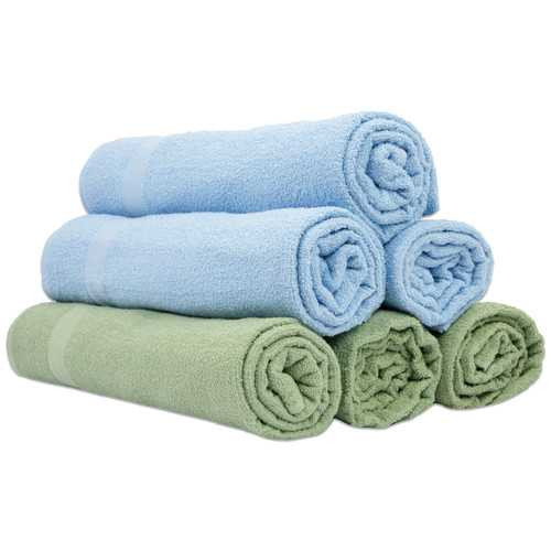 Cotton Terry Pool or Beach Towels, 36" x 68" (12 Pack) ERC Wiping Products