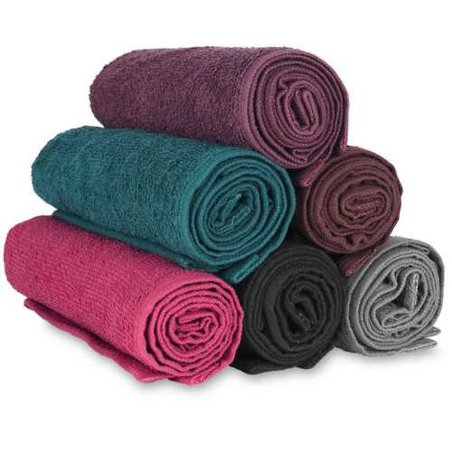 Lightweight Bleach Resistant Cotton Terry Salon Towels, 16" x 27" (12 Pack) ERC Wiping Products