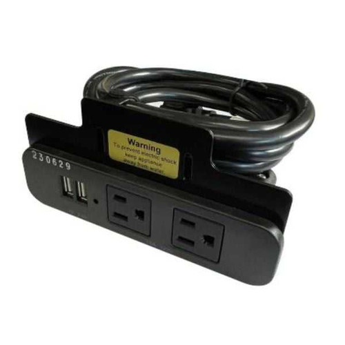 J&A Built-In Electrical Power Outlet with Dual USB Charging Ports - Universal AC Power Socket Toepia