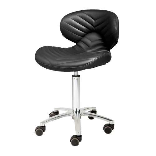 Whale Spa Lexi Pro Chevron Manicure Stool 1010H, black
