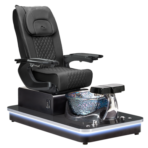 Whale Spa FELICITY Freeform Contemporary Pedicure Spa Chair black