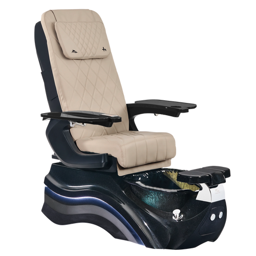 Whale Spa TAURUS Pedicure Spa Chair with Human Touch® Massage, khaki with black