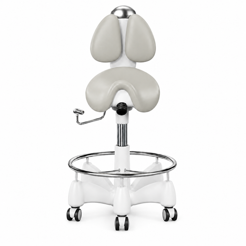 Tecnodent PLUTO Ergonomic Saddle Stool light gray