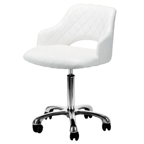 Whale Spa Gem adjustable manicure technician stool in white
