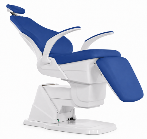 Tecnodent LINDA EVO Electric Knee-Break Podiatry Chair  electric blue