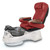 Gulfstream Pedicure Chair Camellia Burgundy on White