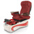 Gulfstream Pedicure Spa and Massage Chair LA FLEUR 4, Burgundy with White Base