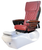 CENETA Pedicure Spa + P20C Massage Chair (Optional IMC Ventilation) white base with red chair