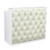 Deco Salon Furniture Reception Desk-CRYSTALLI Velvet 48in Creme on White