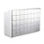 Deco Salon Reception Desk FAB, Padded silver on white