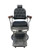 Deco Barber Chair, VAN BUREN black with chrome front view