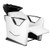 Deco Salon Furniture Shampoo Station Chair, FARIN white with black bowl