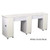 Deco Salon Manicure Table LE BEAU (CB) Double, white with white