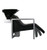 Deco Shampoo Chair Backwash Station, AXEL  side view with leg rest raised