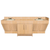 ANS Nail Salon Furniture ADA Sink Counter + Oval Sinks, Double, Natural Oak 
