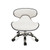 Mayakoba Pedicure Stool, Umi, White, Front View  