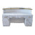 Whale Spa Salon Reception Desk, Gold & Marble, Back View 