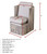 Belava No-Plumbing Pedicure Chair, DORSET dimensions